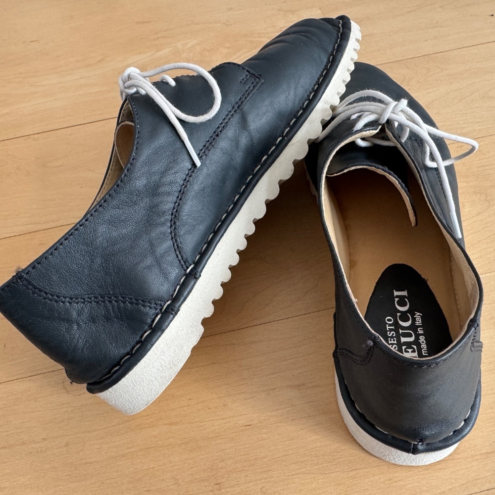 SESTO MEUCCI  leather shoe . sz 8M . made in italy . color "blue antigua" - Picture 3 of 5